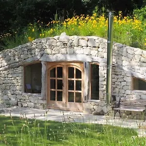 Maison Terre Les De Fallot - Sauna Bain-froid Piscine Naturelle Chalet L'isle-Bouzon